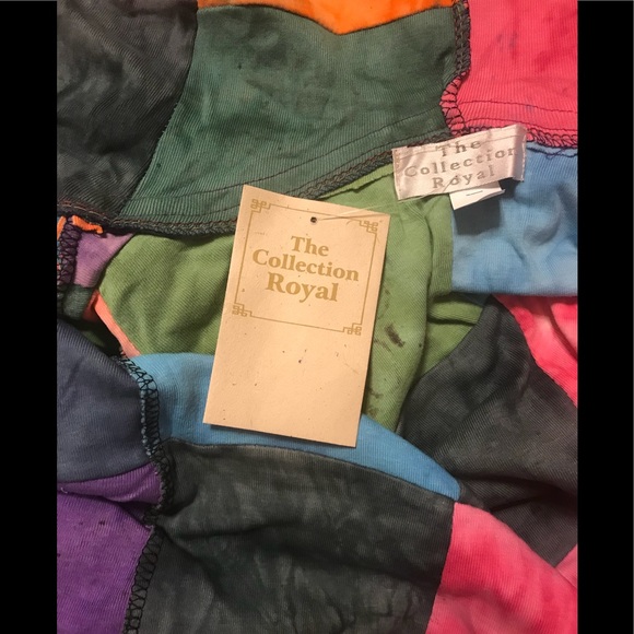 Patchwork Rainbow Pride Hoodie BOHO Hippy Gypsy - Picture 4 of 4